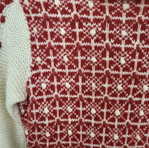 Anthropologie Sparrow Lantern Mile Sweater Long Cardigan Patteren Rare Red Small - Picture 12 of 13